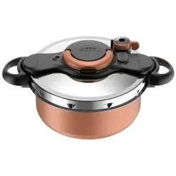 SEB P4705101, Pfanne + Kochtopf, Schwarz, Kupfer, Silber