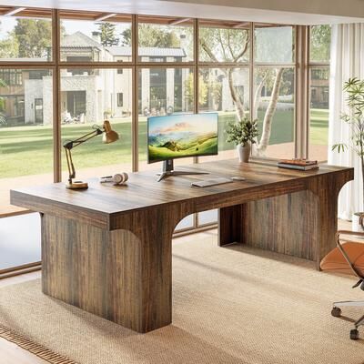 OEM "70.87"" Executive Office Desk, Large Workspace Computer Desk, Simple Business Writing Table Simple Business for Home Office"