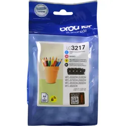 4 Brother Tinten LC-3217VALDR Multipack KCMY