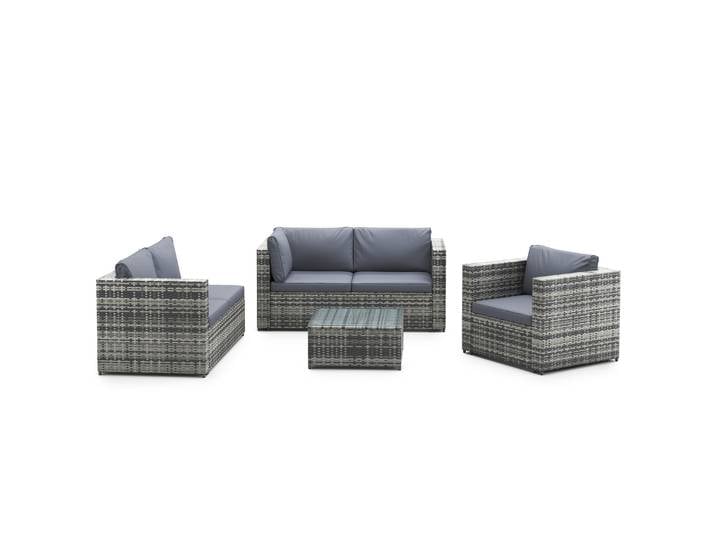 Rattanlounge SAMUI grau/anthrazit