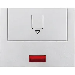 Berker Hotelcard-Schaltaufsatz Aluminium, rt Linse 16417103