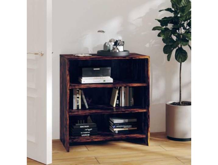 HEFZGDB Modernes Sideboard mit großer Stellfläche und robuster Oberplatte für Deko, Sideboard Räuchereiche aus Holzwerkstoff mit DREI Ablagefächern, praktisches Beistellschrank