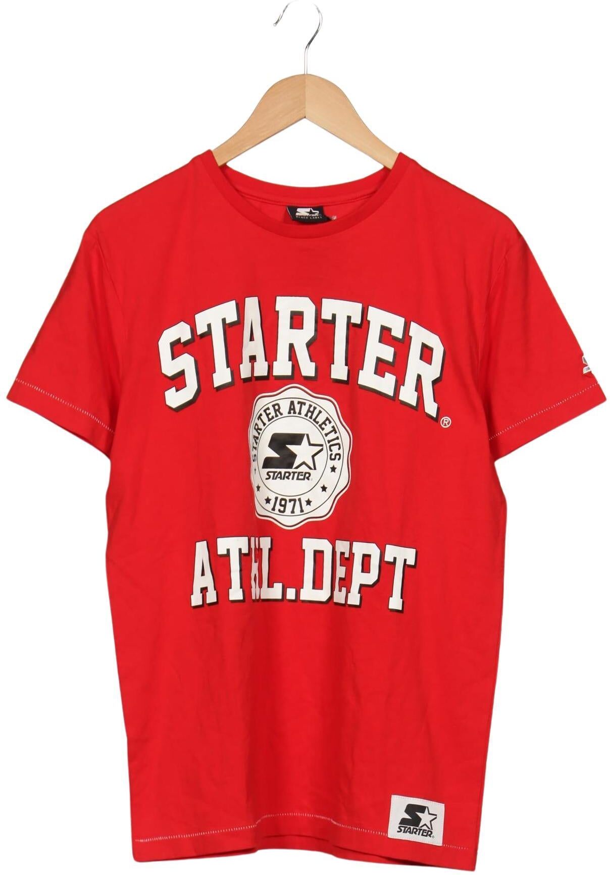 Starter Herren T-Shirt, Rot, Gr. M, Baumwolle - Second Hand