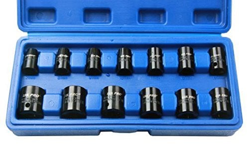 US PRO 13-delige metrische krachtdoppenset 3/8" ondiep 1365