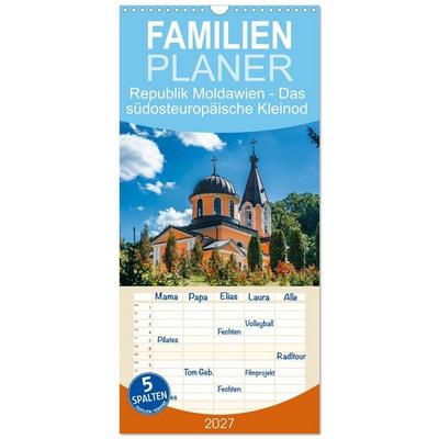 Familienplaner 2027 - Republik Moldawien - Das südosteuropäische Kleinod mit 5 Spalten (Wandkalender, 21 x 45 cm) CALVENDO