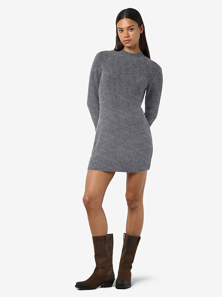 Noisy may Strickkleid in Grau - XL