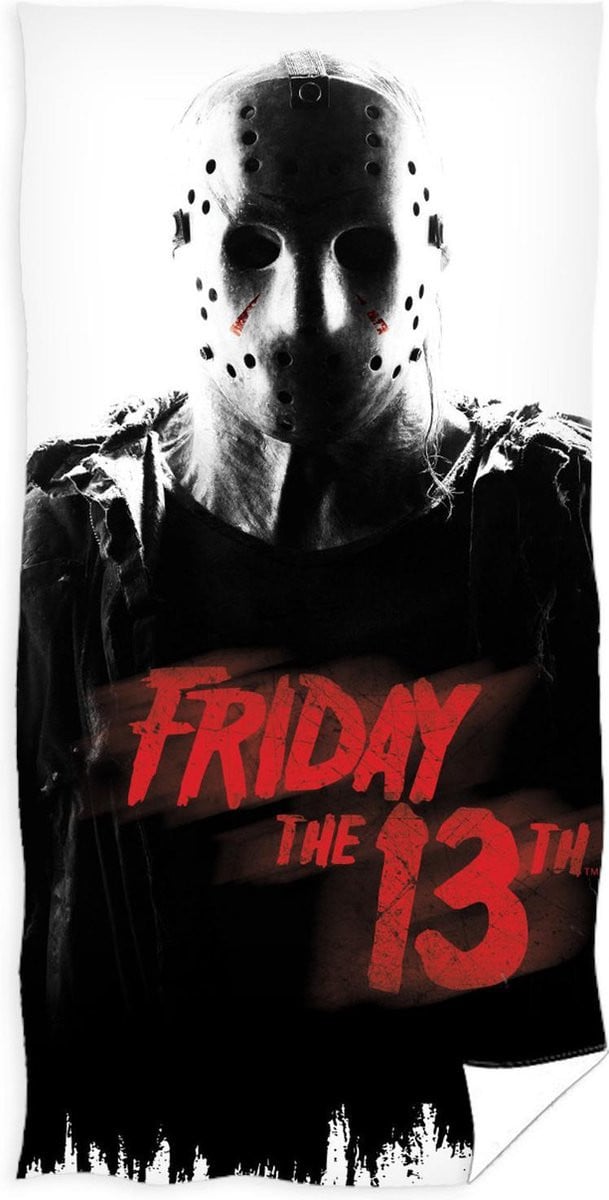 Warner Bros. Friday The 13th Strandlaken Wit Katoen 70 x 140 cm