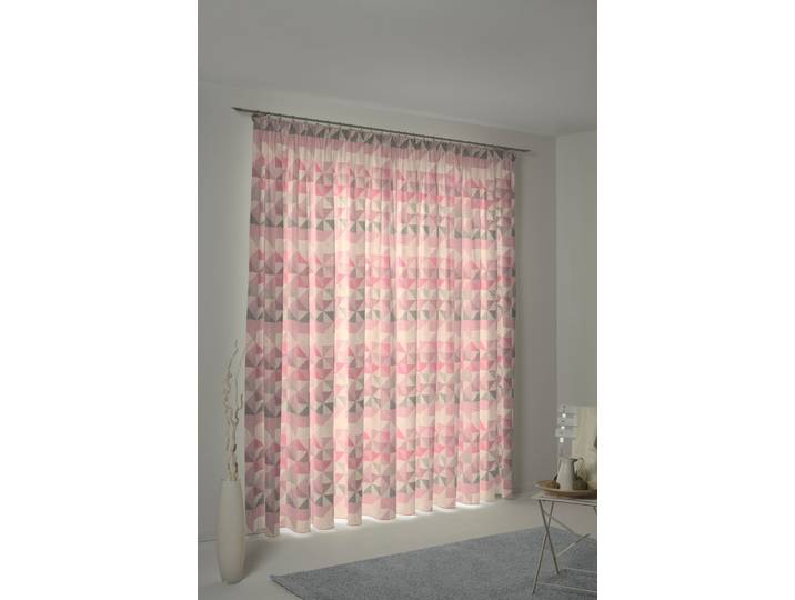 Vorhang ADAM Bio Bel Gr. 4, rosa, B:145cm H:245cm, Jacquard, Baumwolle (Bio-Baumwolle), Gardinen, Vorhang, aus 100% Bio-Baumwolle