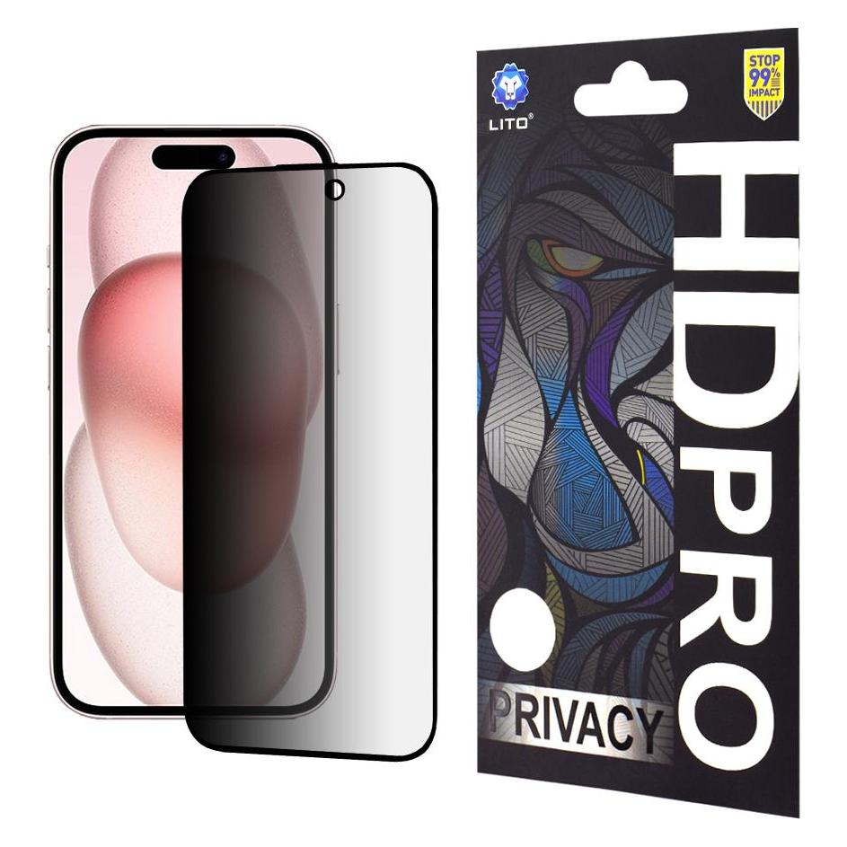 Lito - HD Pro Privacy - iPhone 15 - Black (Apple iPhone 15) (56349501)