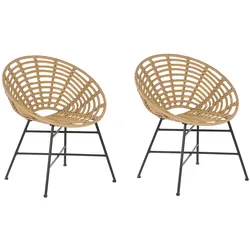 RATTANSTUHL 2er-Set PE beige Acerra