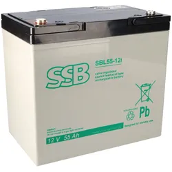SSB Battery SBL55-12i AGM Bleiakku 12V 55Ah M6-Schraubanschluss
