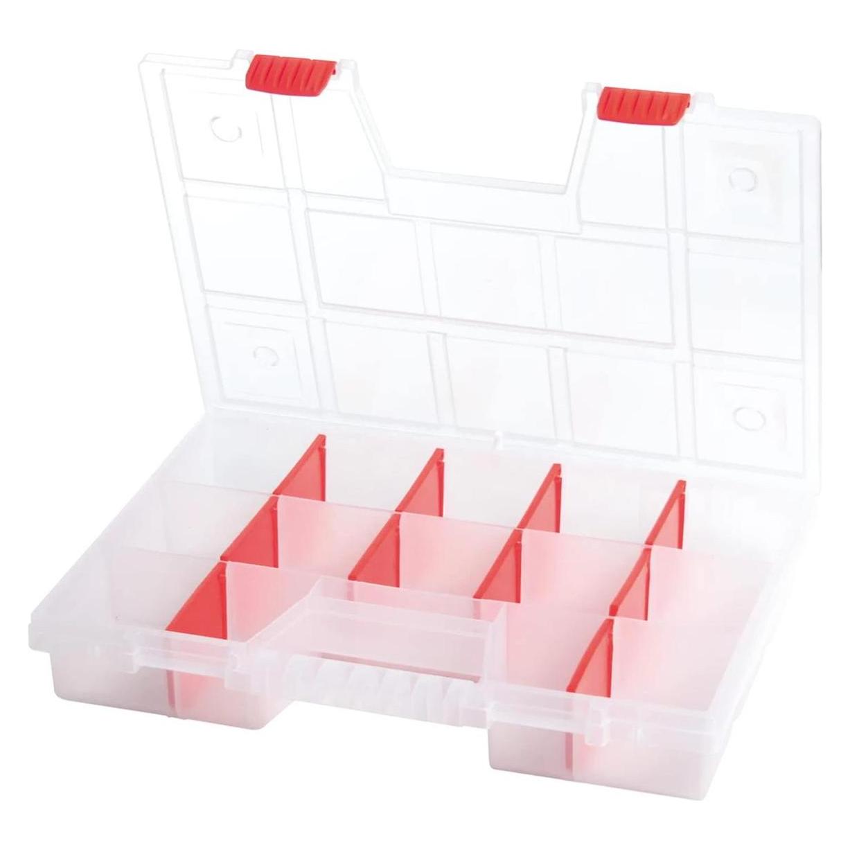 Prosperplast Sortierkasten Sortimentsbox Kleinteilemagazin Mit 14 Fächern Ergonomischer Griff Klemmverschlüsse Tr (KNO40307T)
