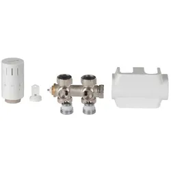 Buderus Logafix Universalarmatur Set V2 1/2" Durchgangsform Eckanschluss weiss