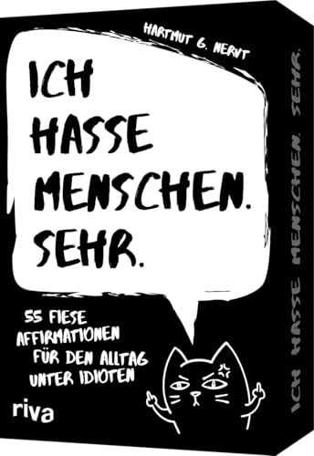 Nervt, Hartmut G. - Ich hasse Menschen. Sehr. – 55 fiese Affirmationen für den Alltag unter Idioten: Gegen Wut. Für Stressabbau, mehr Gelassenheit. Geschenk für genervte Freunde, Arbeitskollegen - Preis vom 13.10.2026 19:28:25 h