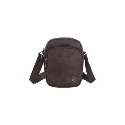 Schultertasche DISCOVERY "Heritage", Damen, Gr. B/H/T: 14,5cm x 19cm x 19cm, braun, Lederimitat, unifarben, Taschen Schultertasche, mit gepolstertem Fach für Wertsachen