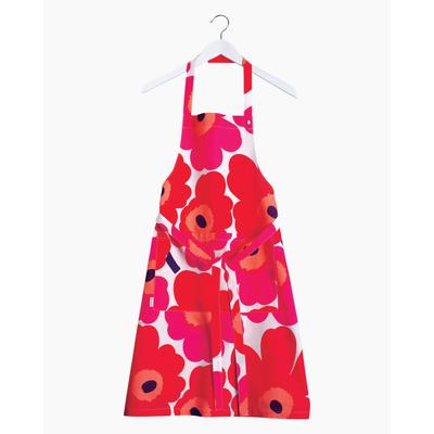 Kochschürze MARIMEKKO "PIENI UNIKKO", bunt (weiß, rot), B:84cm L:85cm, Baumwolle, Schürzen, Kochschürze, weiß, rot