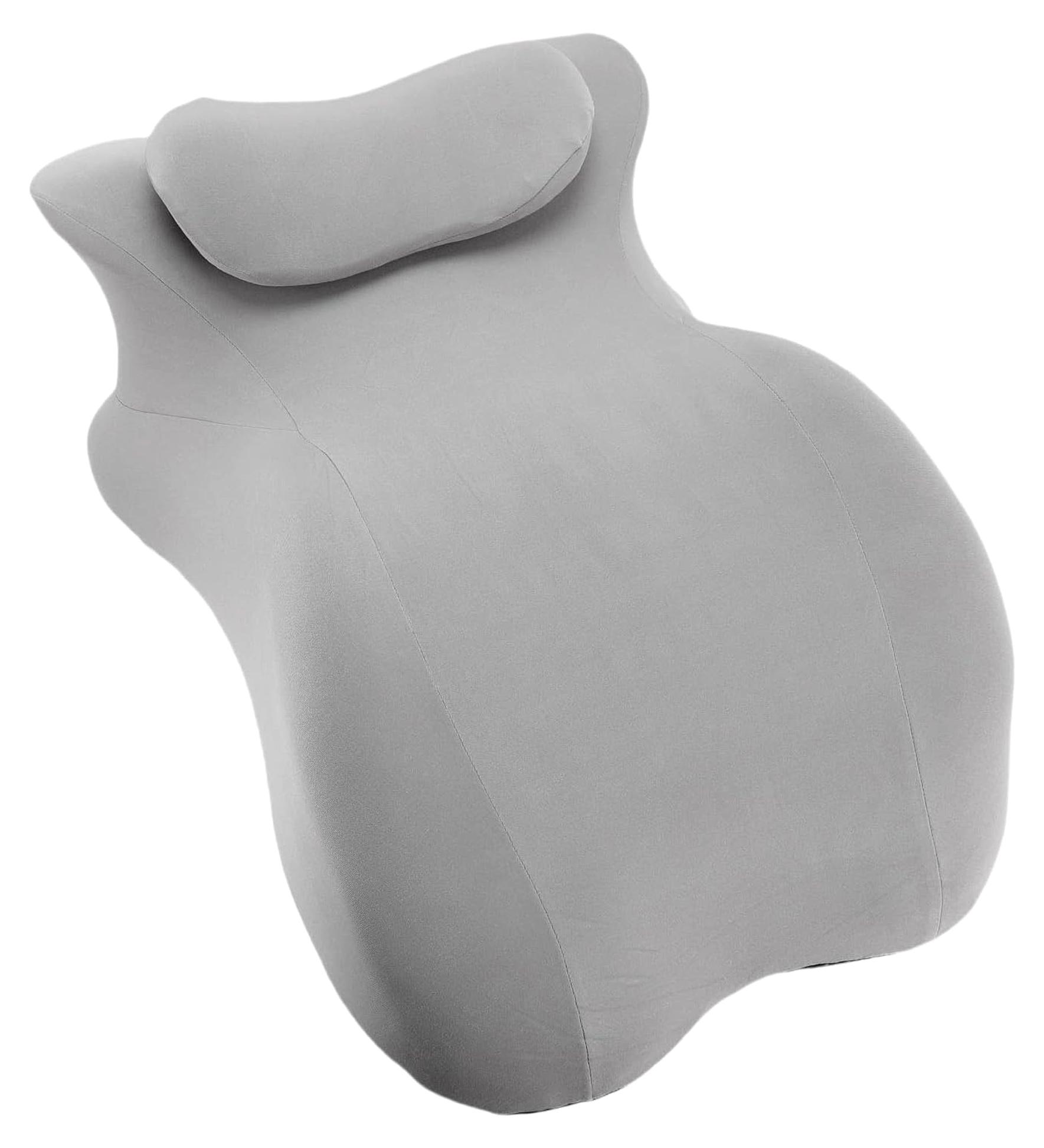 Keil Neigender Kissen Memory Foam Multi -Positions -Stützbein Beinheizung Keilkissen für Massage Lesen Schlafende Yoga Stoff Ice Seidenabdeckung 580x380x230mmmm (Hellgrau)