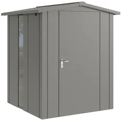 Hörmann Metall-Gerätehaus "Juno" mit Satteldach, JSD2 - Design, 166 x 166 cm (B x T),graualuminium,