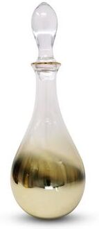 Classic Touch "Wine Decanter with Gold Ombre Design, 10""H"