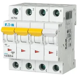 Eaton, Schutzschalter, Leitungsschutzschalter, 25 A, 3p+N, 242519