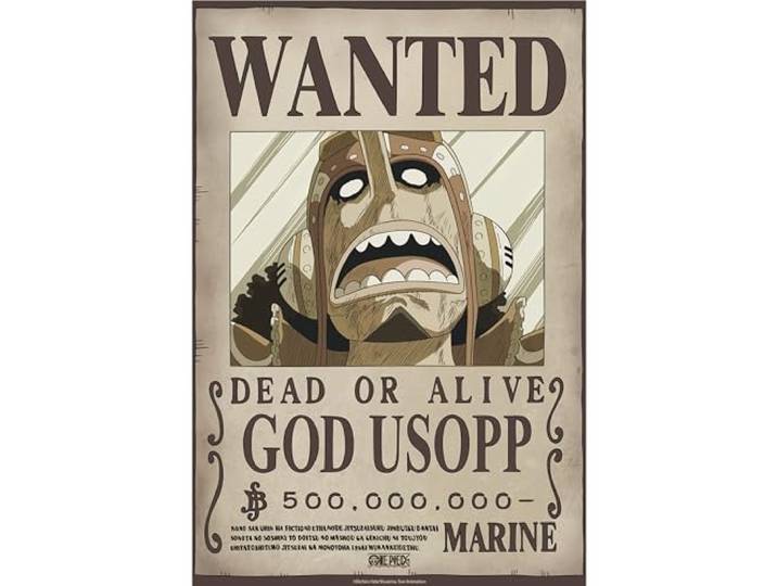 Poster One Piece Wanted Usopp Wano 38x52cm,