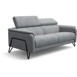 SOFA RODEN 3-Sitzer, hellgrau, Veloursstoff