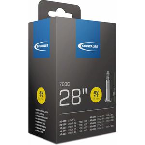 Schwalbe Fahrradschlauch SV17, 28 Zoll, 50mm SV-Ventil, für Citybike, Reifenbreite 28-47mm