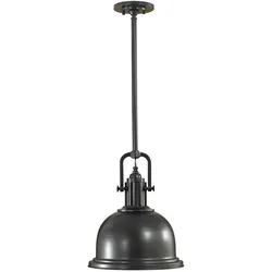 Pendelleuchte Deckenlampe Hängeleuchte Bronze H 40,6 cm 1 Flammig Esszimmerlampe