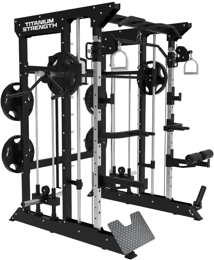 Titanium Strength Multiestación Máquina Smith con Doble Polea B100 V2 Titanium Strenght. Negro