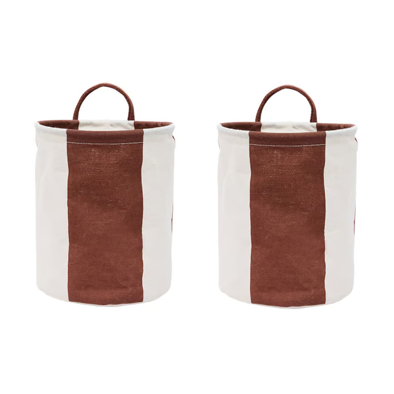 OYOY Kara opbergmand small 2-pack Nutmeg Ø18 x 22 cm