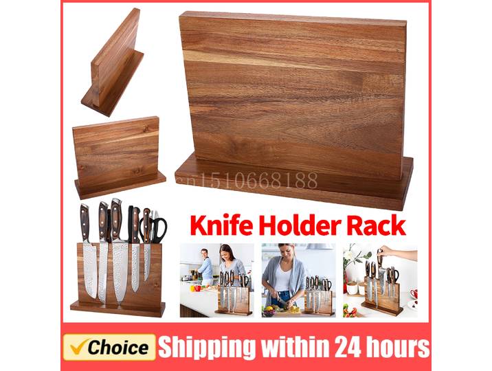 Bloc de couteaux magnétique Double face, support universel pour ensemble de couteaux, support pour comptoir de cuisine, rangement multifonctionnel