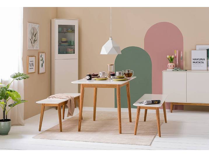 Essgruppe 3-teilig 120cm Weiß