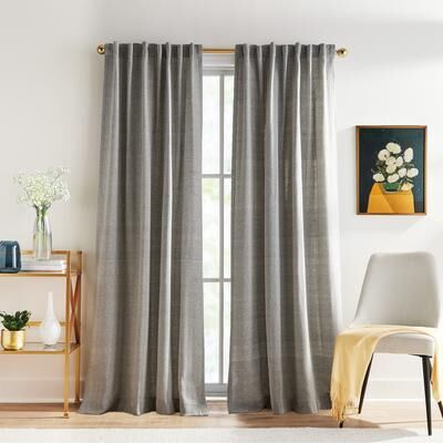 Peri Home Herringbone Curtain Panel Pair