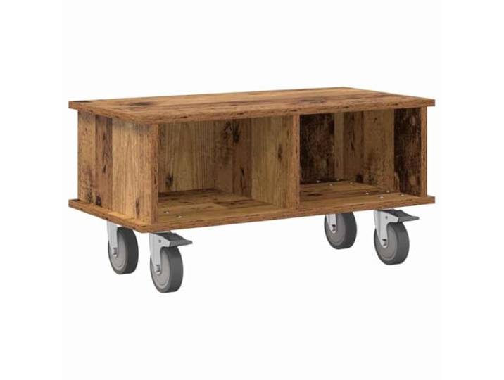 GKHPYURE TV-Ständer aus altem Holz, 68,5 x 35 x 35 cm, mehrschichtiges Holz Modernes rechteckiges Wohnzimmermöbel inkl. Kabelführung