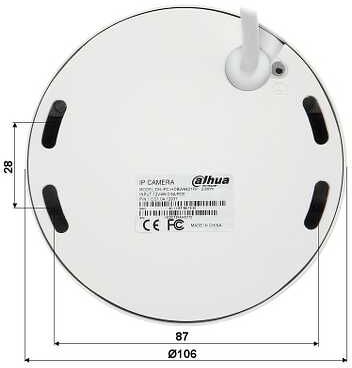 Dahua Camera Ip  4mpx Hd 2.8mm Onvif2.41 Micro Sd Poe Hdbw4421f