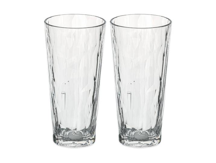 Koziol Verres à cocktail en plastique Club No. 19, 25 cl, Lot de 2 Cristal clair