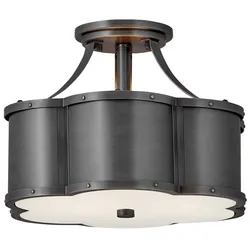 Deckenleuchte Deckenlampe Esszimmerlampe messing Stahl Glas D 36,2 cm 2 Flammig