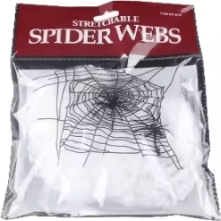 Inspire Curations Artificial Stretchy Spider Web Halloween Spider Web Decoration For Haunted Houses & Spooky Party Scenes white 240g
