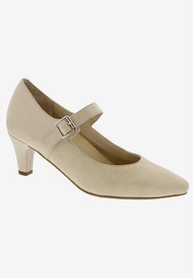 Women's Kiki Mary Jane Pump by Ros Hommerson in Nude Lizard Leather (Size 10 M)