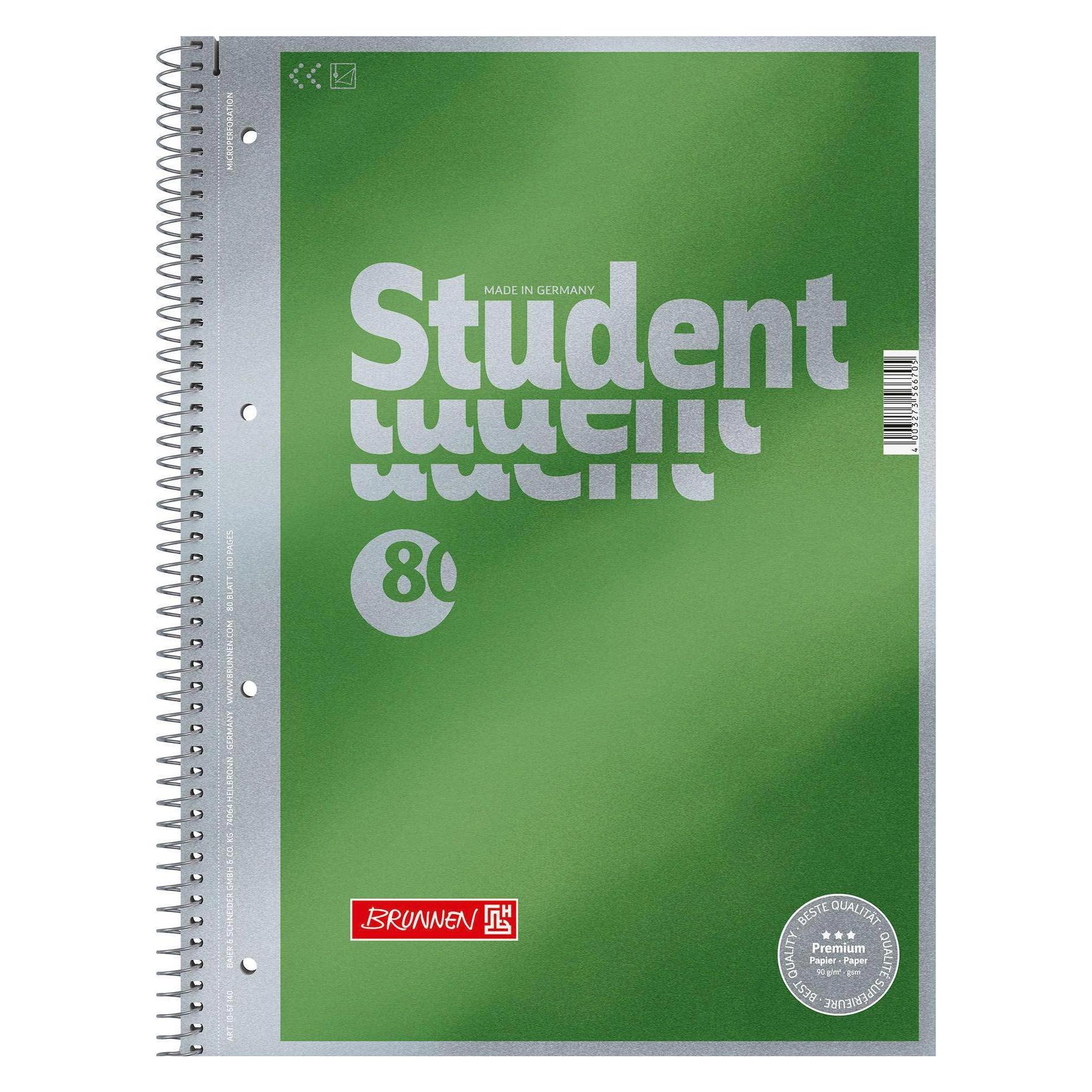 Brunnen Collegeblock Premium (A4, Blanko, Weicher Einband) (1067140)
