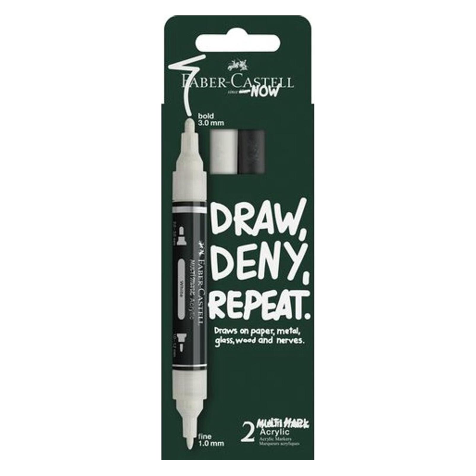 Faber-Castell Filzstift 2 Spitzen Multi Marker Acryl 2er Set (2x) (186011)
