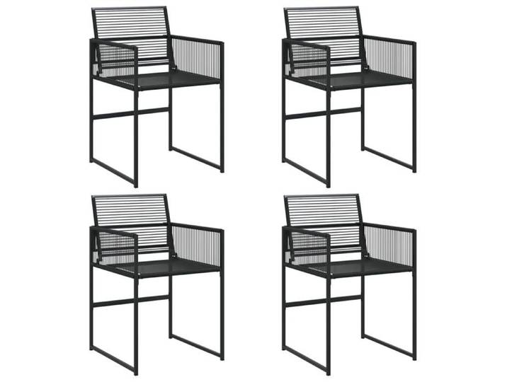 CHIC Chaises de jardin lot de 4（4 pcs) noir résine tressée - 50 5x51x81 5 cm 607087 S11