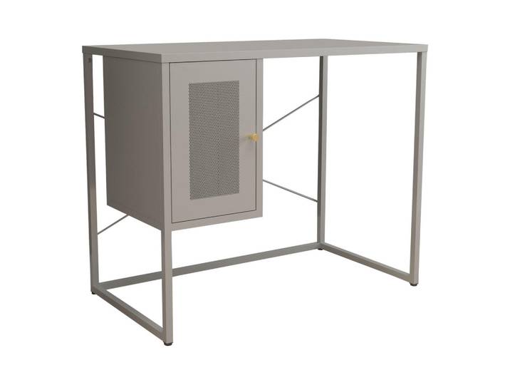 [en.casa] Schreibtisch Sund, Grau, Metall, Rechteckig,Rechteckig, 100x75x50 cm, Büromöbel, Schreibtische, Schreibtischkombinationen