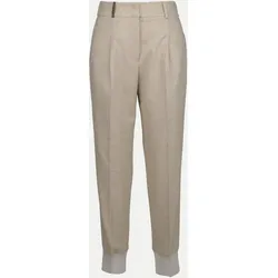 Carrot-Fit Flanellhose Beige 42