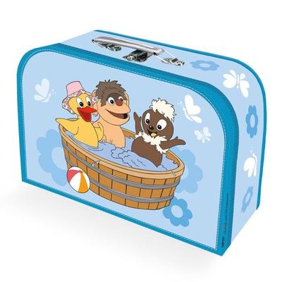 Trötsch Kinderkoffer Pittiplatsch Wanne groß,Pappkoffer, Koffer aus Pappe, Geschenk Verpackung, Gutschein Verpackung,Spielkoffer, Metallgriff und