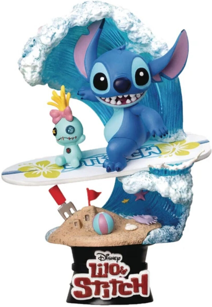Beast Kingdom Disney Summer Series D-Stage Pvc Diorama Stitch Surf 15 Cm
