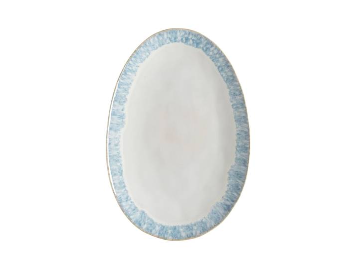 Grosse, ovale Servierplatte „Brisa“, handgefertigt Blue Costa Nova