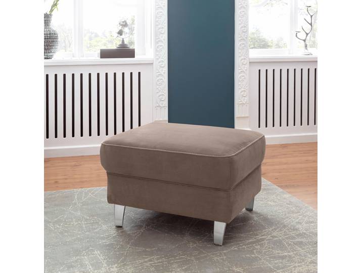Hocker SIT & MORE Texel , braun, B:75cm H:47cm T:63cm, Kunstleder SOFTLUX;Luxus-Microfaser ALTARA NUBUCK (100% Polyester);Struktur (100% Polyester), Hocker, Hocker