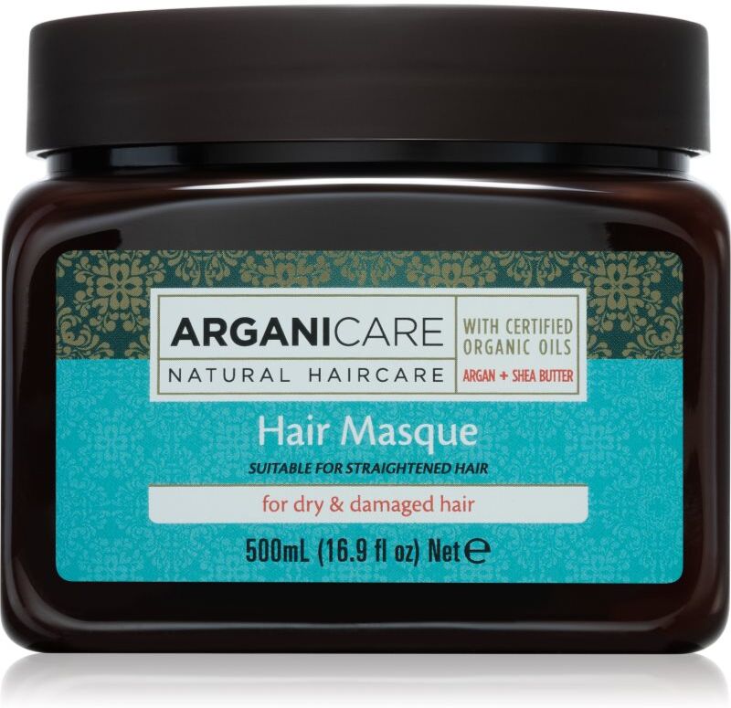 Arganicare Argan Oil & Shea Butter Hair Masque masque hydratant nourrissant pour cheveux secs et abîmés 500 ml