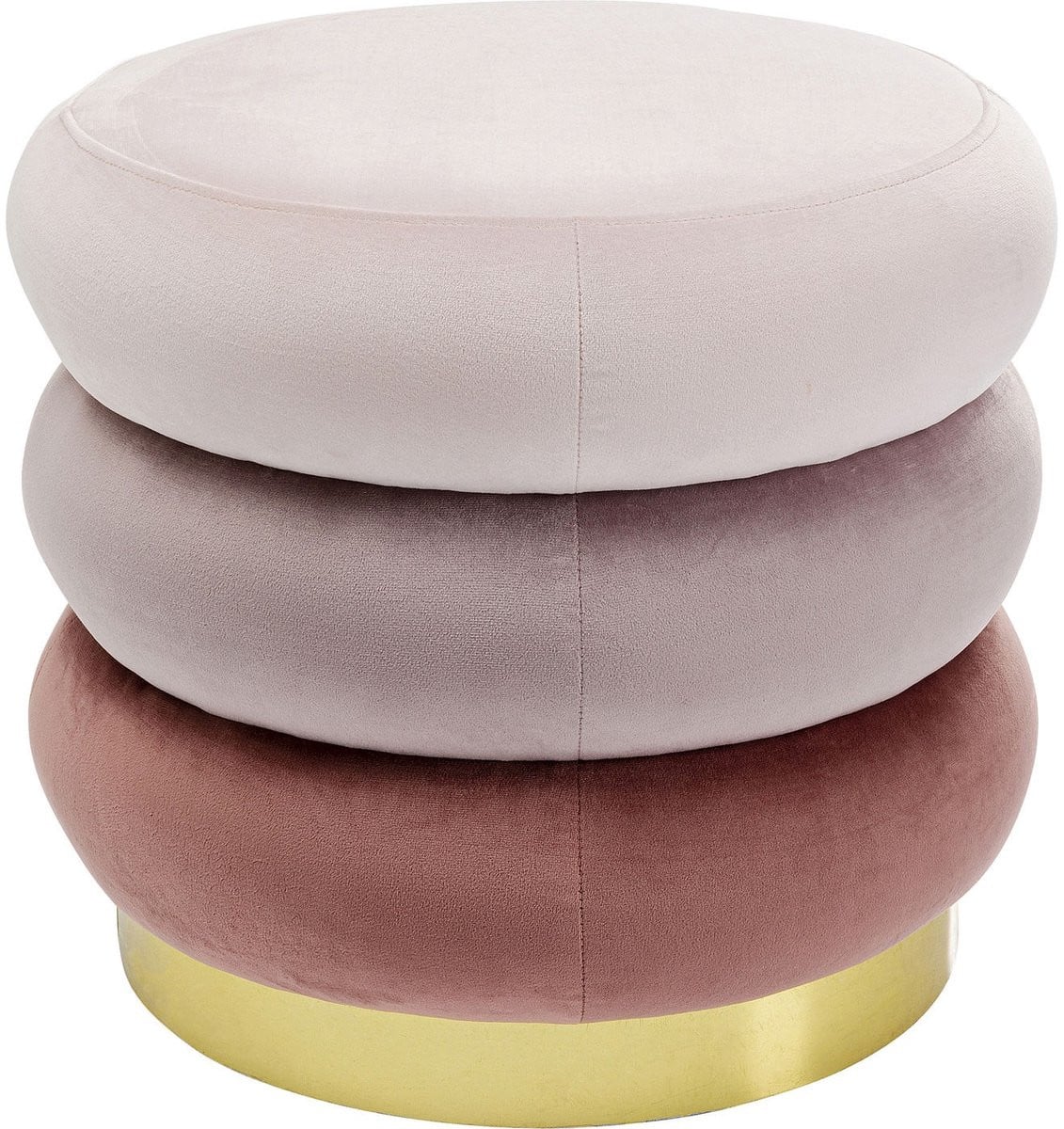 Kare Hocker Sandwich Mauve Velvet Poef voor Volwassenen